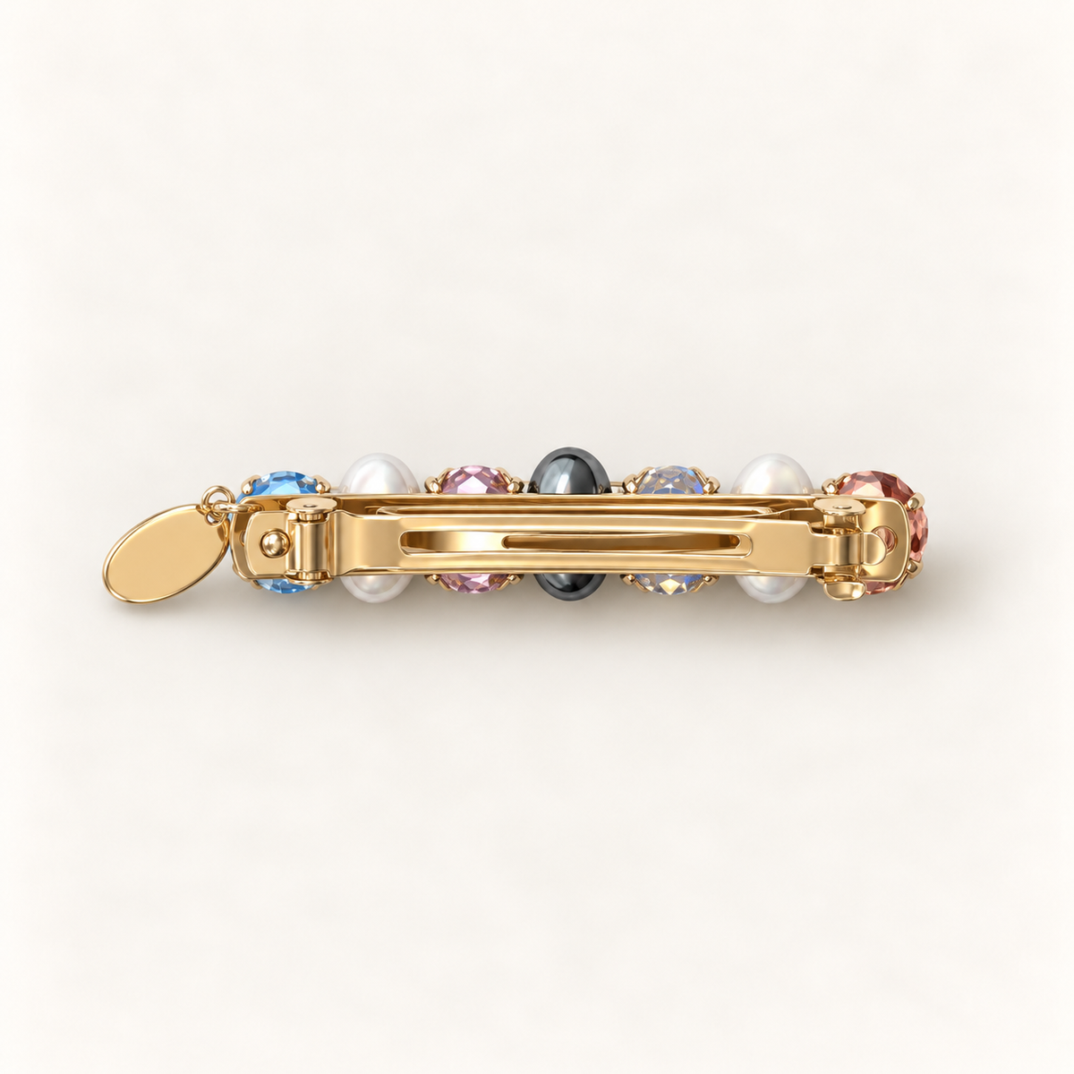 cotivie Gemstone Pearl Barrette
