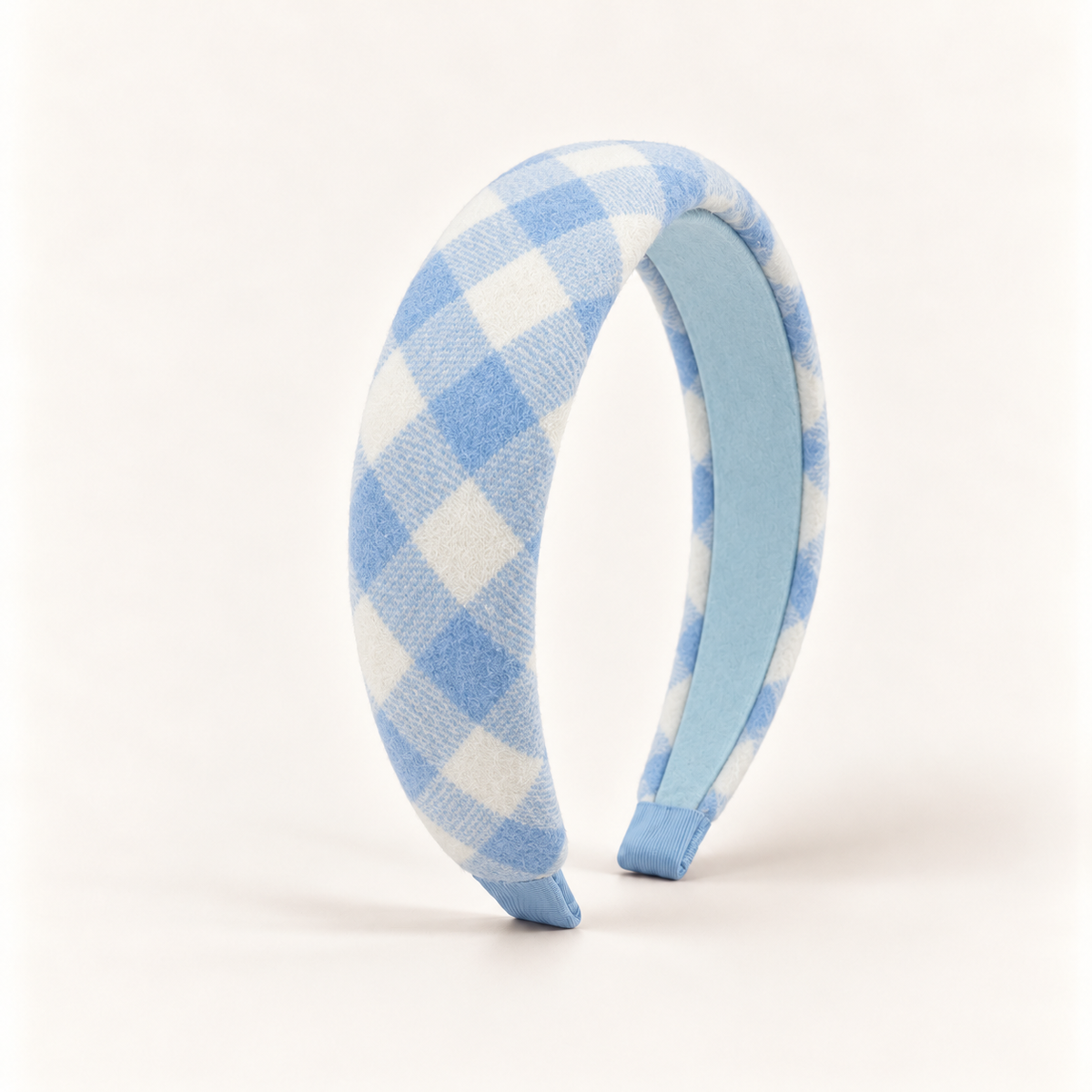 cotivie Sky Gingham Padded Headband