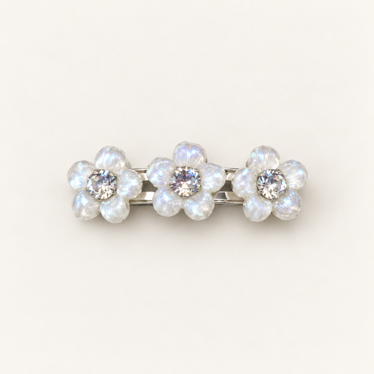 cotivie Pearl Blossom Crystal Barrette