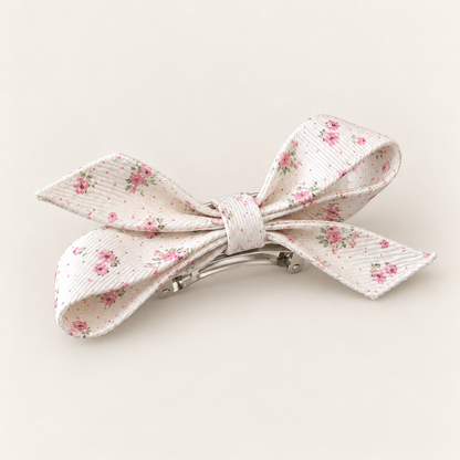 cotivie Rosalie Floral Bow Barrette