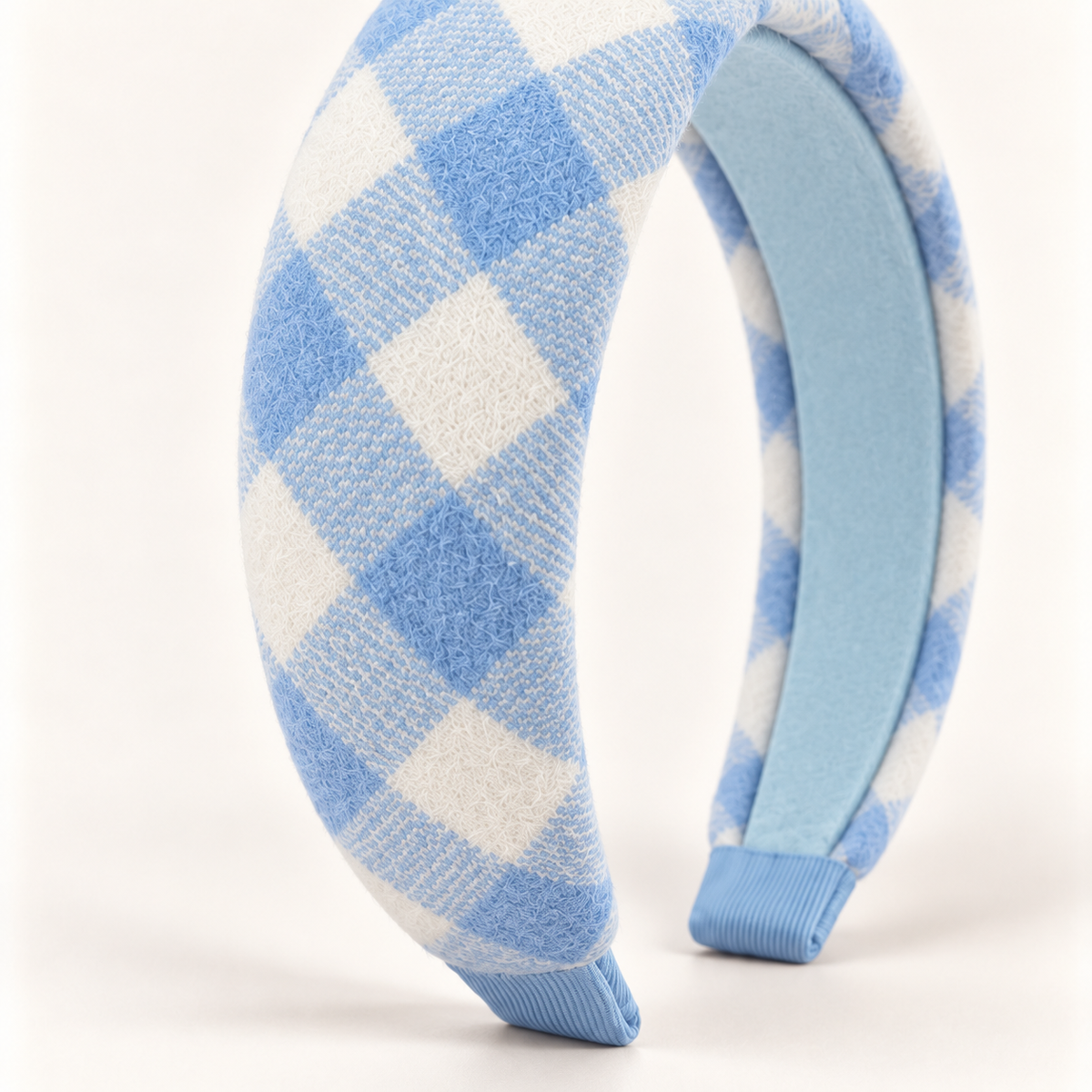 cotivie Sky Gingham Padded Headband