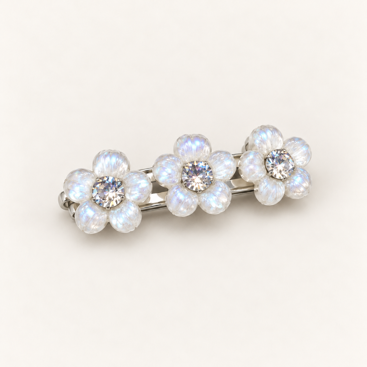 cotivie Pearl Blossom Crystal Barrette