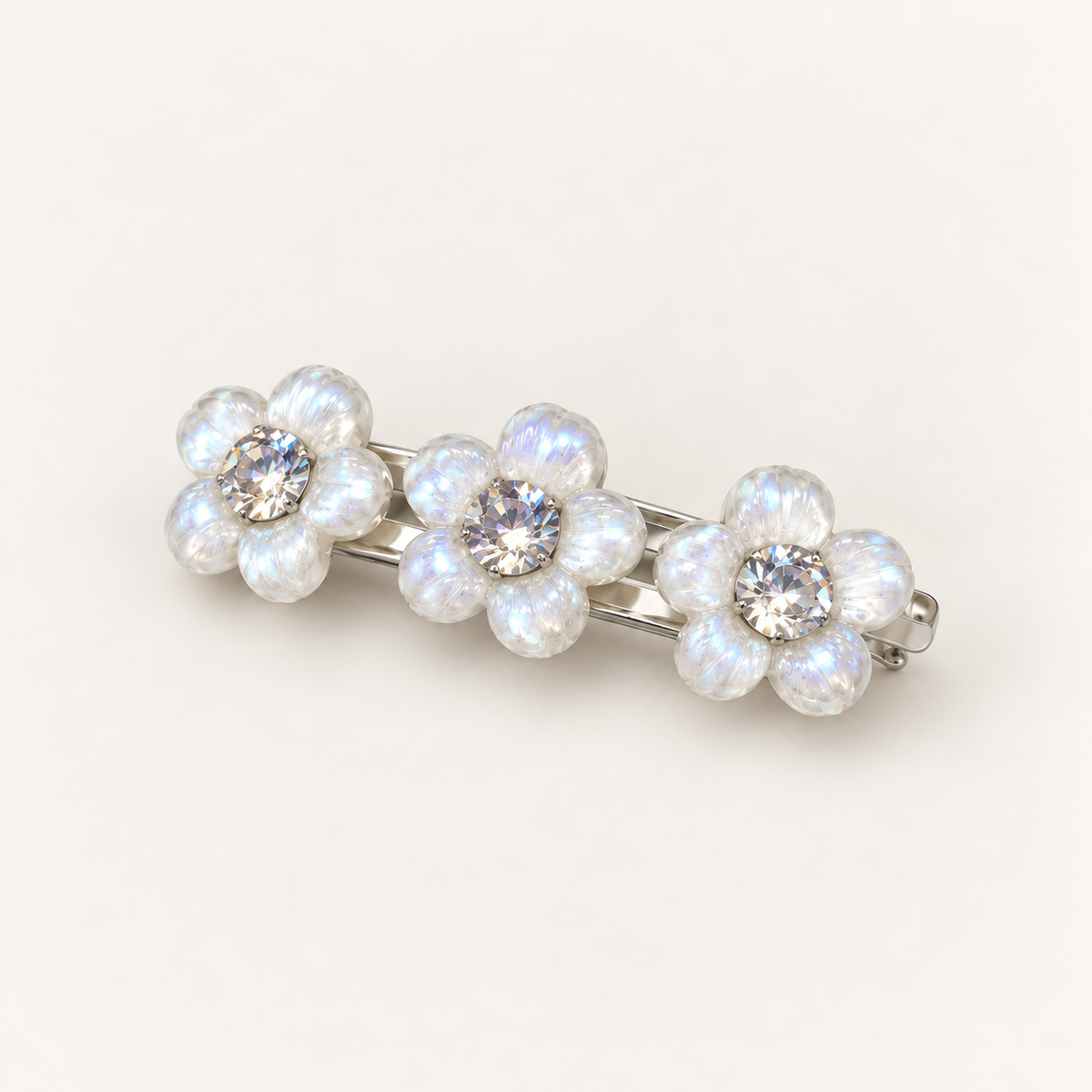 cotivie Pearl Blossom Crystal Barrette