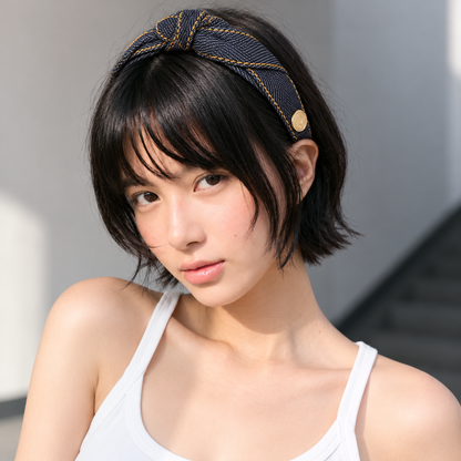 cotivie Denim Knot Headband