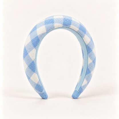 cotivie Sky Gingham Padded Headband