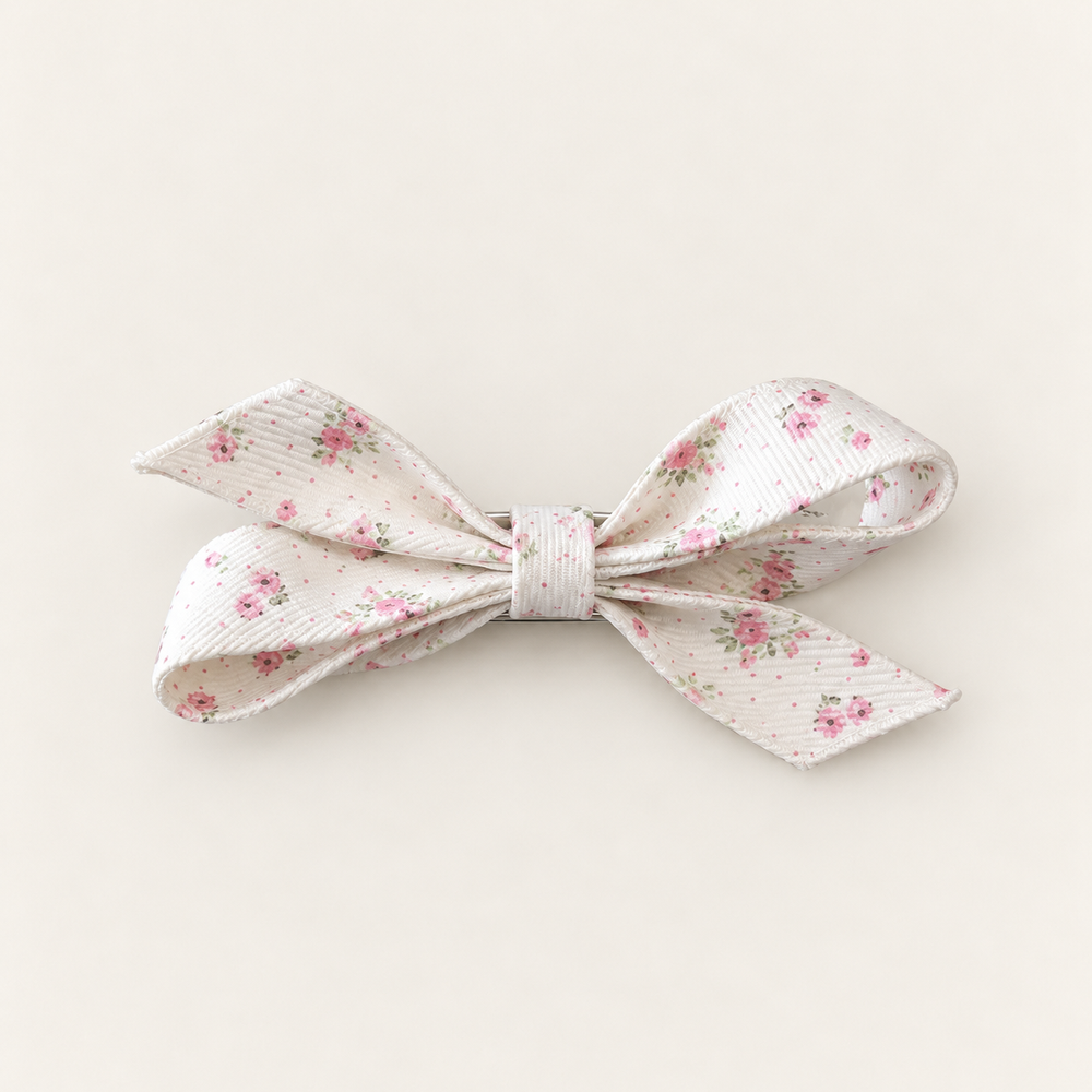 cotivie Rosalie Floral Bow Barrette