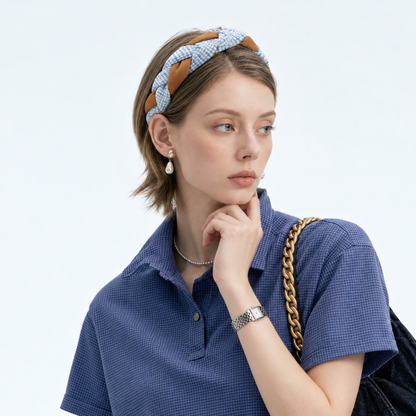 cotivie Sky & Caramel Braided Headband