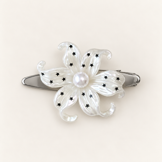 cotivie Celestial Pearl Flower Barrette
