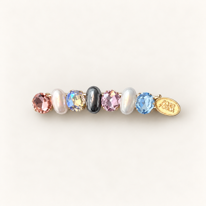 cotivie Gemstone Pearl Barrette