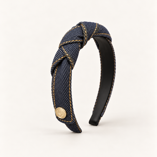 cotivie Denim Knot Headband